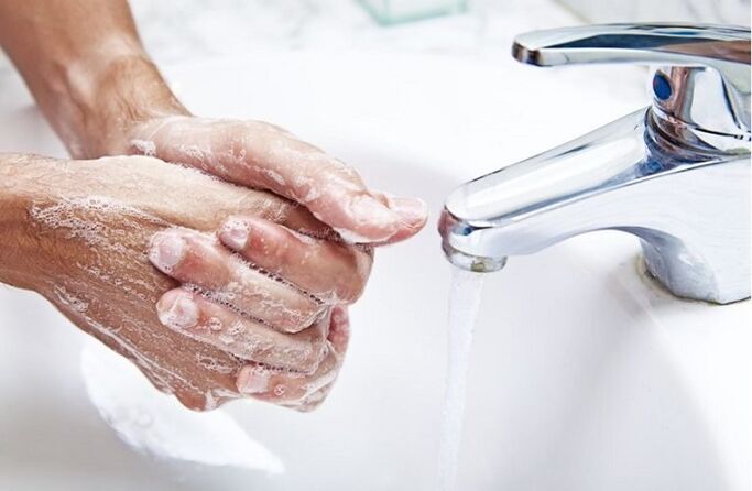 hand washing to prevent parasite infestation